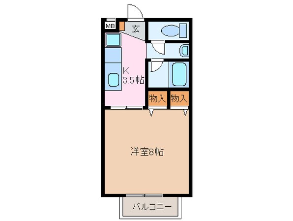 赤堀駅 徒歩5分 1階の物件間取画像